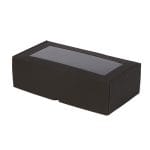 Dovanų dėžutė 320x165x93 mm su PE langeliu, juodos sp. (FEFCO 0427) - Image 2