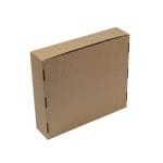 Kartona dāvanu kaste ar lodziņu un atlokāmu vāku, 330x300x80mm, brūna, iepakojumā 10gab. - Image 3