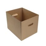 Corrugated cardboard boxes 350x280x265mm with handles (FEFCO 0700)