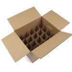 Corrugated cardboard boxes 350x280x265mm with handle, 301C (FEFCO 0201)
