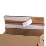Gofrētā kartona e-komercijas kaste ar dubultu līmlenti un atvēršanas lenti, brūna, 360x239x120mm - Image 2