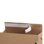 Gofrētā kartona e-komercijas kaste ar dubultu līmlenti un atvēršanas lenti, brūna, 360x239x120mm - Image 4