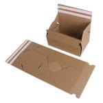 Gofrētā kartona e-komercijas kaste ar dubultu līmlenti un atvēršanas lenti, brūna, 360x239x120mm - Image 6