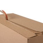 Gofrētā kartona e-komercijas kaste ar dubultu līmlenti un atvēršanas lenti, 464x266x118mm, brūna - Image 3