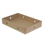 Gofruoto kartono dėžutė 565x365x92 mm su dangteliu, rudos sp. - Image 3