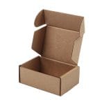 Gofrētā kartona kaste ar atlokāmu vāku, 90x65x35mm, brūna, iepakojumā 25gab.