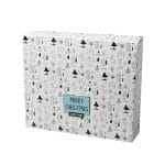 Kastes ar atlokāmu vāku Merry Christmas, PAP,  250x210x70mm, iepakojumā 30gab.