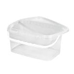 Buckets with lid and handle PP - 3.3 l, 250x223x127 mm, transparent