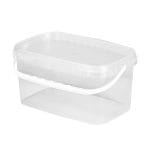Buckets with lid and handle PP - 3.3 l, 250x223x127 mm, transparent - Image 2