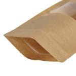 Popieriniai doypak maišeliai 160+90x270mm su langeliu, 750ml, su Zip-lock užtrauktuku, rudos sp., 100 vnt. - Image 3