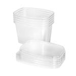 Indeliai PP su dangteliais SPINO, 750ml, 142x106x80mm, skaidrūs, 5 + 5vnt. - Image 2