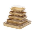 Containers for sushi, PE/PAP/PE, 261×186×24.5 mm, kraft - Image 5