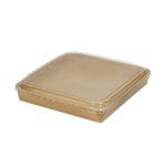 Suši padėklai PE/PAP/PE, 314×314×40,5 mm, 20 vnt., kraft - Image 3