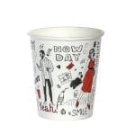 PAP/PE cups, 250 ml, Ø80 mm, white New Day, single-layer, 100 pcs.