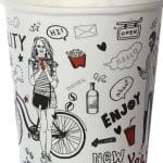 PAP/PE cups, 250 ml, Ø80 mm, white New Day, single-layer, 100 pcs. - Image 2