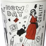 PAP/PE cups, 250 ml, Ø80 mm, white New Day, single-layer, 100 pcs. - Image 3