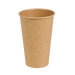 Puodeliai PAP/PE, 480 ml, Ø90 mm, vienasluoksniai, kraft, 50 vnt.