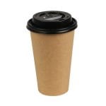 Puodeliai PAP/PE, 480 ml, Ø90 mm, vienasluoksniai, kraft, 50 vnt. - Image 4