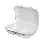 BIOBOX cukranendrių pl. indeliai, dviejų dalių, 260x155x65 mm, su dangteliu, baltos sp., 50 vnt.