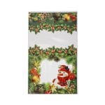 Dāvanu maisiņi "Sniegavīrs un rotājumi, 20x33(+3FD)cm, BOPP, iepakojumā 100gab.