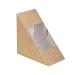 Trikampiai PAP/RET indeliai, 125x65x125mm, kraft, su langeliu, 50vnt.