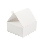 Dovanų dėžutė baltos sp.is namelis 125x125x55(+70mm)mm - Image 5