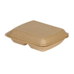 Термобоксы двухсекционные 241 x 206.5 x 69мм, бежевые, XPP, 100 шт в упак. — изображение 2