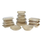 Round sugar cane containers 750 ml, Ø208/42 mm, 50 pcs., beige - Image 4
