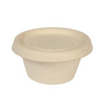 Lids for sugar cane sauce boats Ø62mm, 50 pcs, beige - Image 4