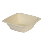 Sugar cane containers, 750 ml, 180×180×54 mm, 50 pcs., beige