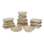 Sugar cane containers, 750 ml, 180×180×54 mm, 50 pcs., beige - Image 4