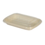 Sugar cane sushi containers, 500 ml, 223×160×28 mm, 50 pcs., beige - Image 3