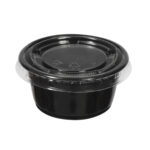 Padažinės PP 59 ml, Ø62 mm, 100 vnt., juodos sp. - Image 3