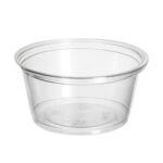 PP sauce containers, 59 ml, Ø62 mm, 100 pcs., transparent