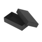 Kartona kaste 100x50x25mm spec,200gsm,25gb.,melna,ar atsevišķu vāku — изображение 2