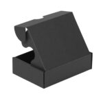 Gofrētā kartona kaste ar atlokāmu vāku, 135x100x40mm, melna, iepakojumā 25gab. - Image 3