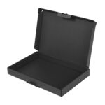 GK kaste 260x180x27mm 0247,14E,25gb.,melna,ar atlokāmu vāku