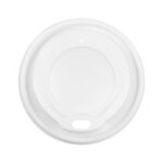 PS paper cup lids, Ø80 mm, white, 100 pcs. - Image 2