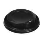 Lids for paper cups PS, Ø90 mm, black, 100 pcs.