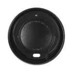 Lids for paper cups PS, Ø90 mm, black, 100 pcs. - Image 2