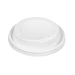 PS paper cup lids, Ø90 mm, white, 100 pcs.