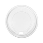 PS paper cup lids, Ø90 mm, white, 100 pcs. - Image 2