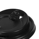 Lids for paper cups  PS, Ø80 mm, black, closable, 100 pcs. - Image 3