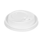 Lids for PS paper cups, Ø80 mm, white, closable, 100 pcs.