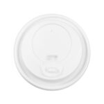 Lids for PS paper cups, Ø80 mm, white, closable, 100 pcs. - Image 2