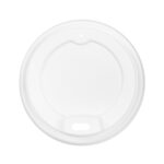 Lids for PS paper cups, Ø80 mm, white, with spout, 50 pcs. - Image 2