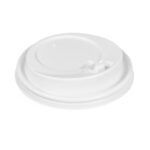 PS paper cup lids, Ø90 mm, white, closable, 100 pcs.