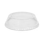 PET cup lids, Ø92 mm, tall with flat surface, transparent, 50 pcs.