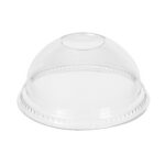 PET cup lids, Ø95 mm, dome-shaped, transparent, 50 pcs.
