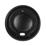 PS paper cup lids, Ø80 mm, black, 100 pcs. - Image 2